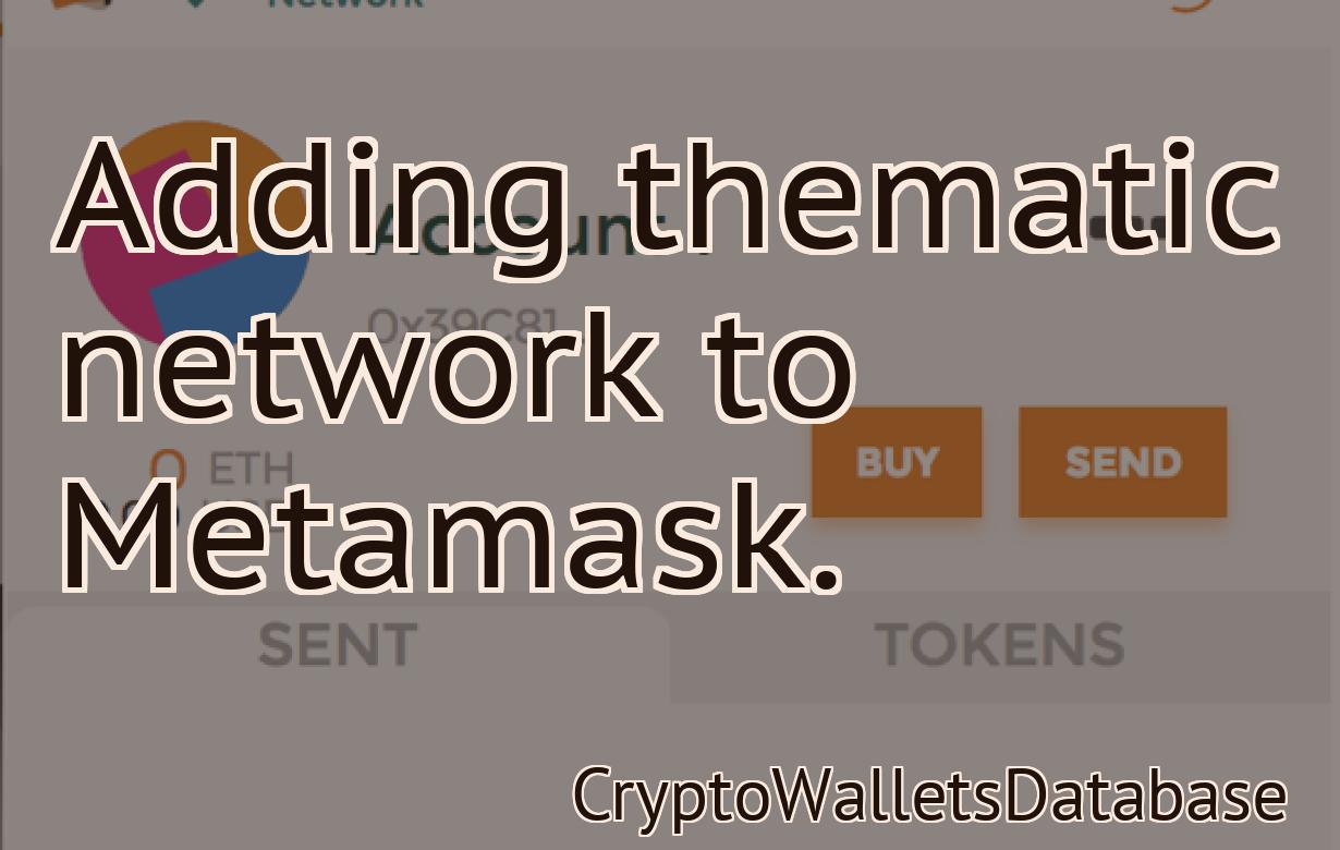 Adding thematic network to Metamask.