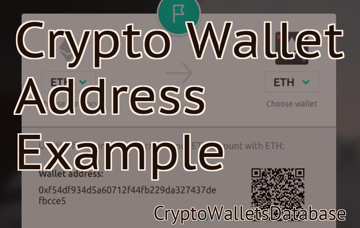 Crypto Wallet Address Example
