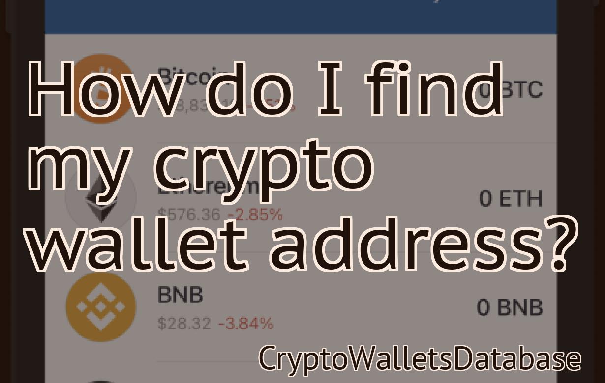 How do I find my crypto wallet address?
