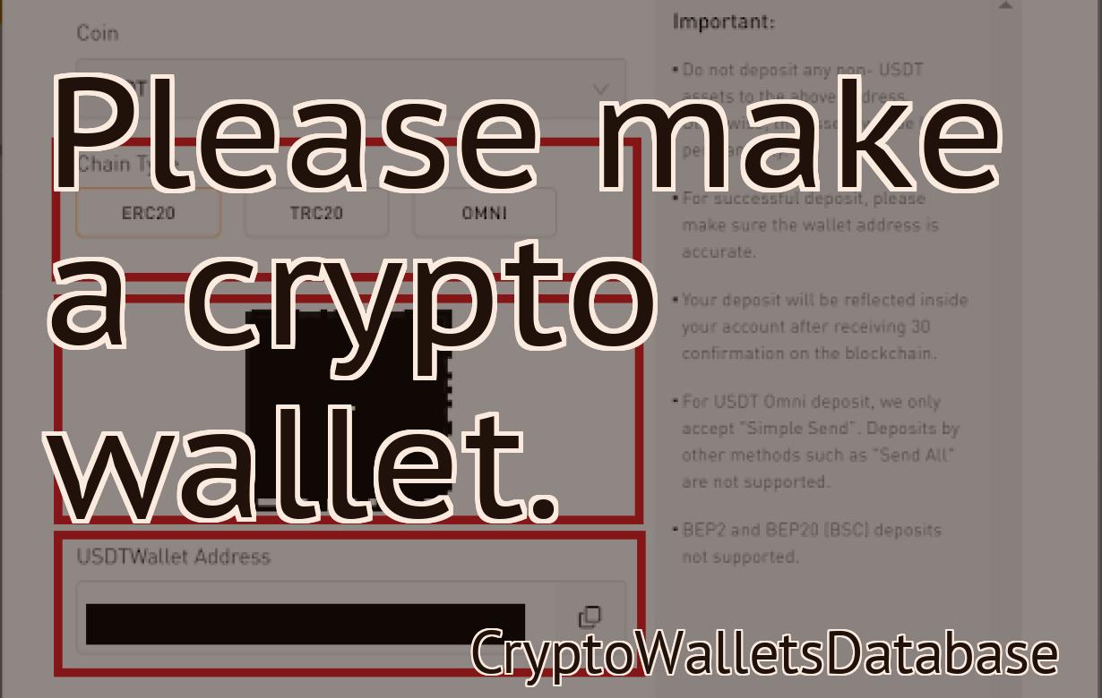 Please make a crypto wallet.