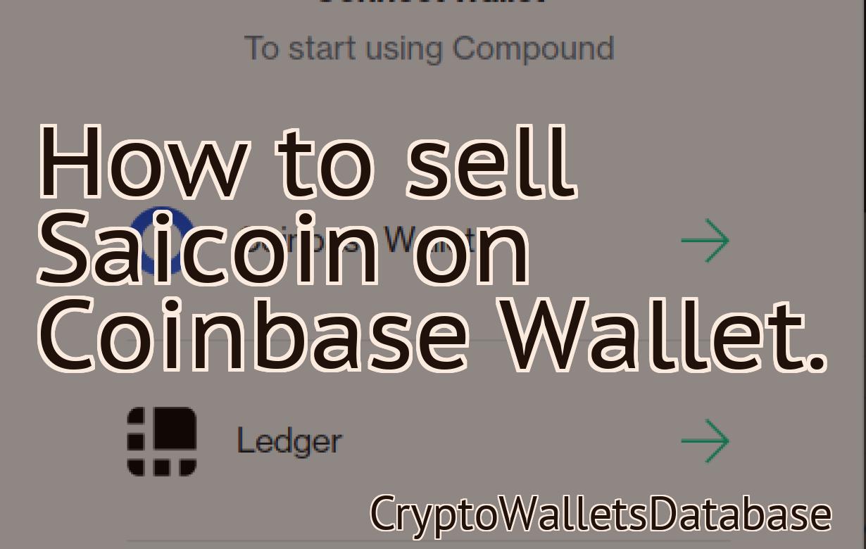 How to sell Saicoin on Coinbase Wallet.