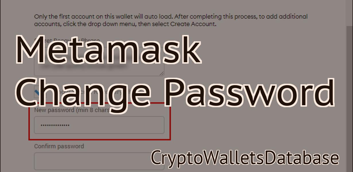 Metamask Change Password