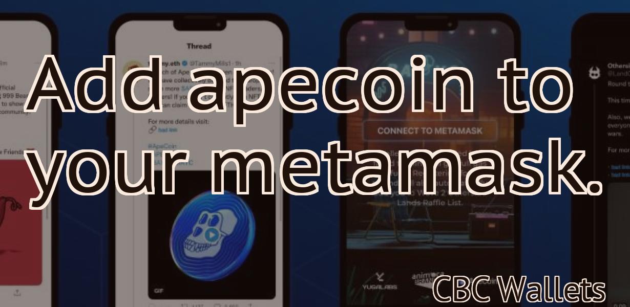Add apecoin to your metamask.