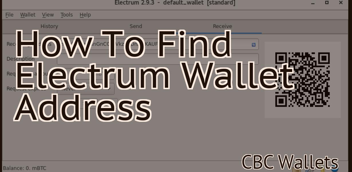 How To Find Electrum Wallet Address