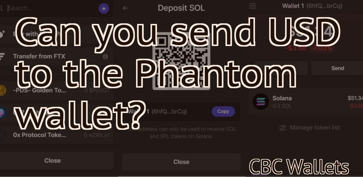 Can you send USD to the Phantom wallet?
