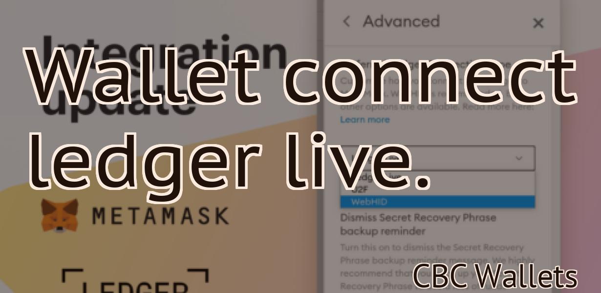 Wallet connect ledger live.