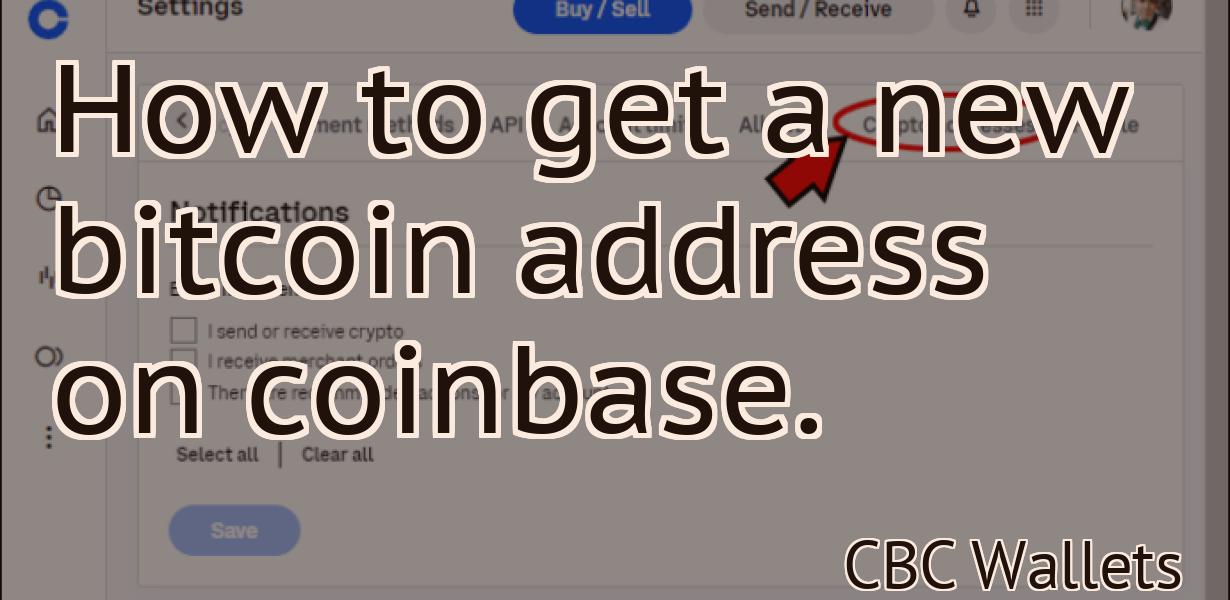 How to get a new bitcoin address on coinbase.