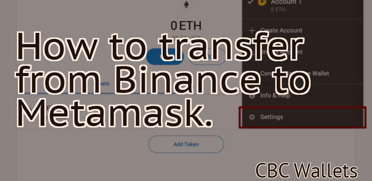 How to transfer from Binance to Metamask.