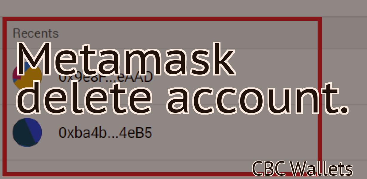 Metamask delete account.