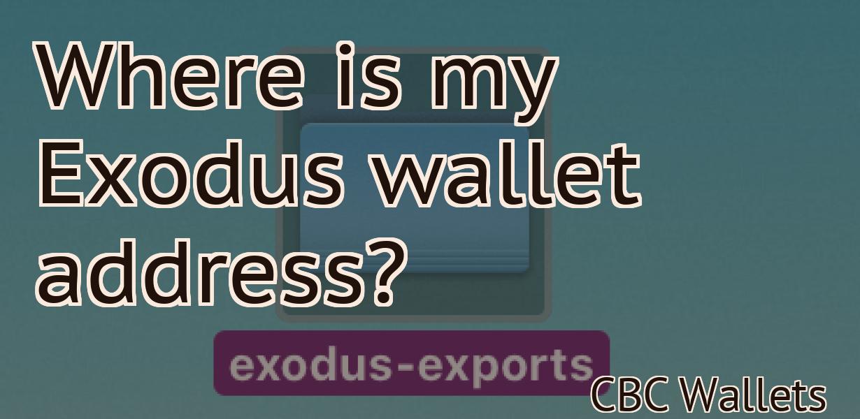 Where is my Exodus wallet address?