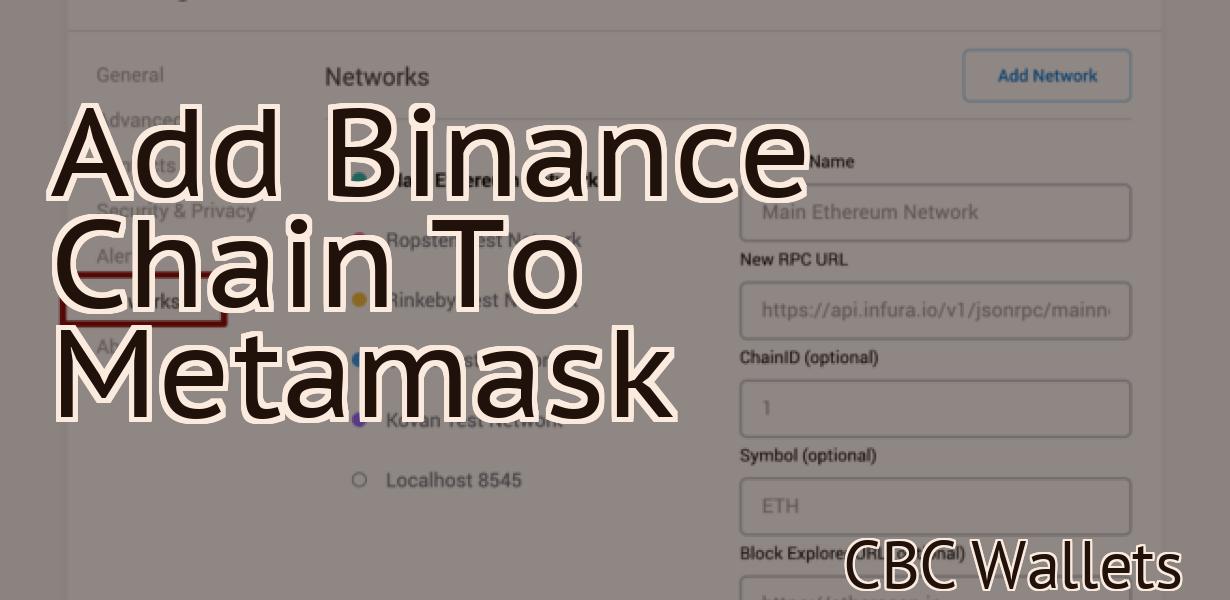 Add Binance Chain To Metamask