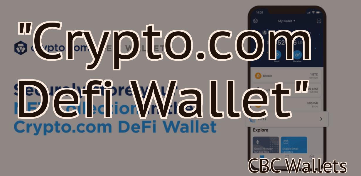 "Crypto.com Defi Wallet"