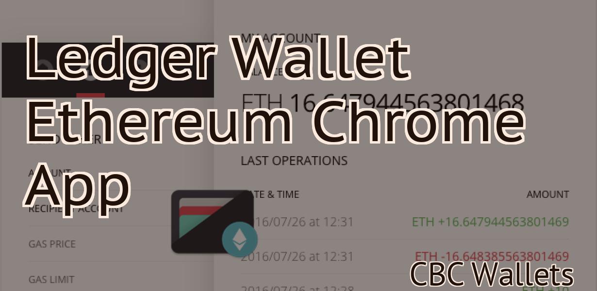 Ledger Wallet Ethereum Chrome App