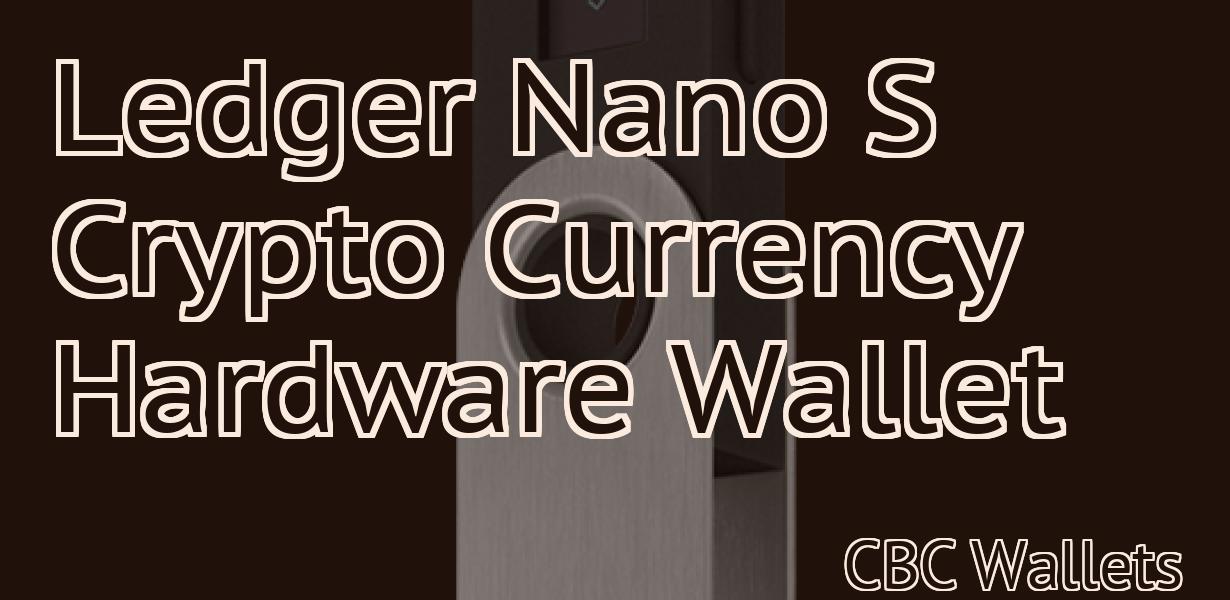 Ledger Nano S Crypto Currency Hardware Wallet