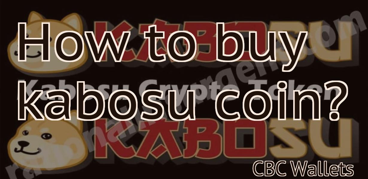 How to buy kabosu coin?