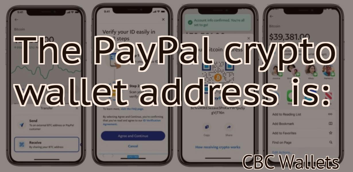 The PayPal crypto wallet address is: