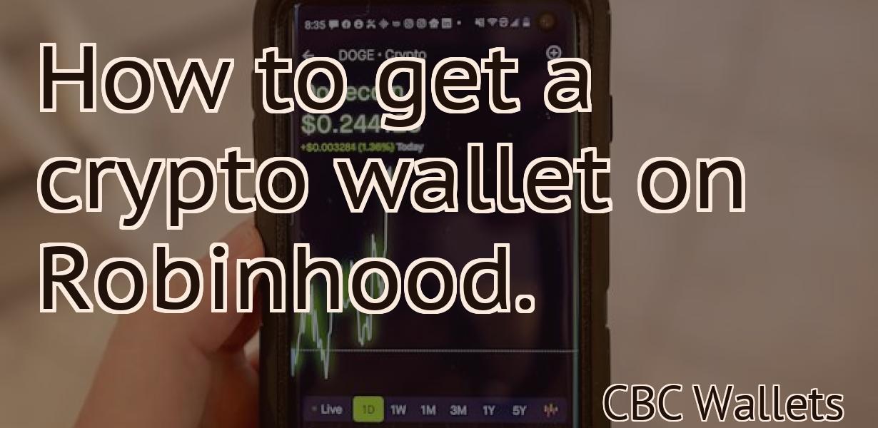 How to get a crypto wallet on Robinhood.