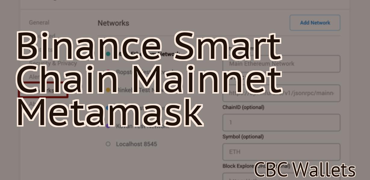 Binance Smart Chain Mainnet Metamask