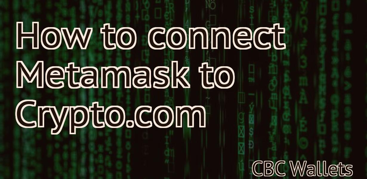How to connect Metamask to Crypto.com