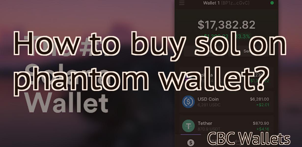 How to buy sol on phantom wallet?