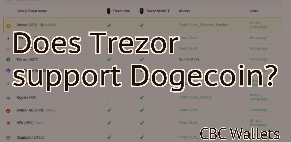 Does Trezor support Dogecoin?