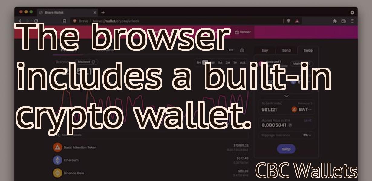 The browser includes a built-in crypto wallet.