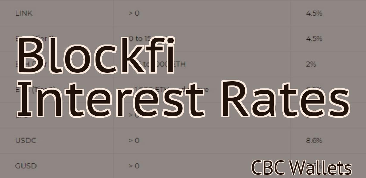 Blockfi Interest Rates