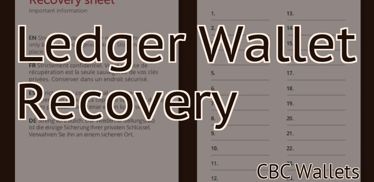 Ledger Wallet Recovery