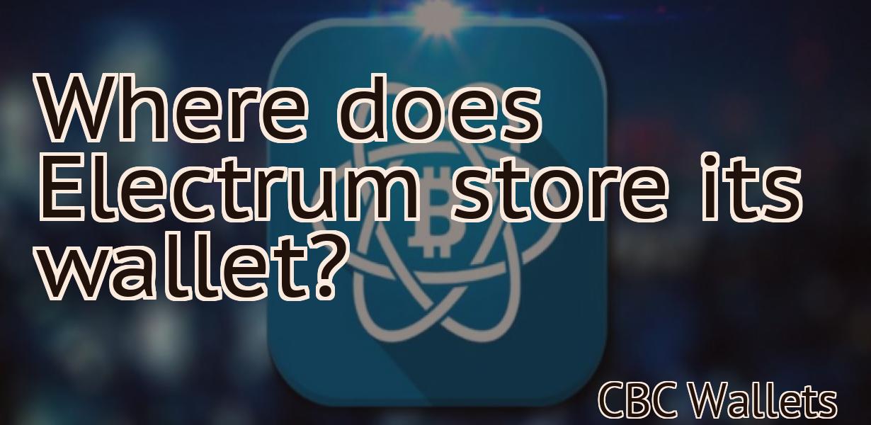 Where does Electrum store its wallet?
