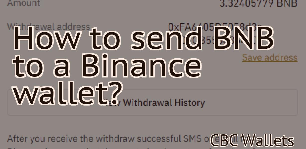 How to send BNB to a Binance wallet?