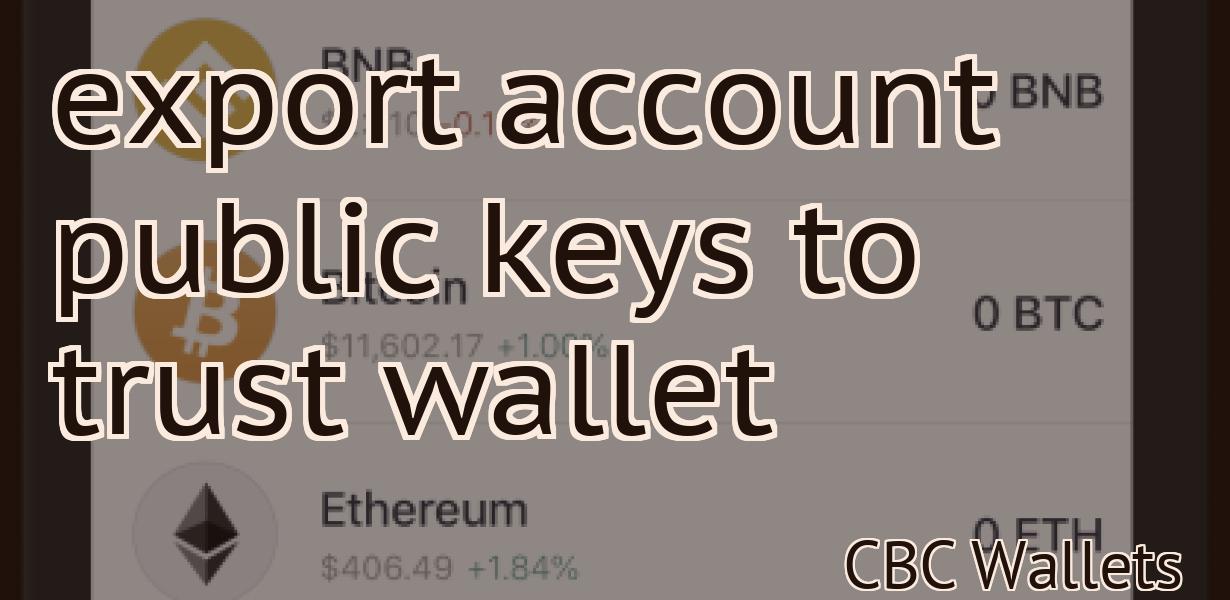 export account public keys to trust wallet