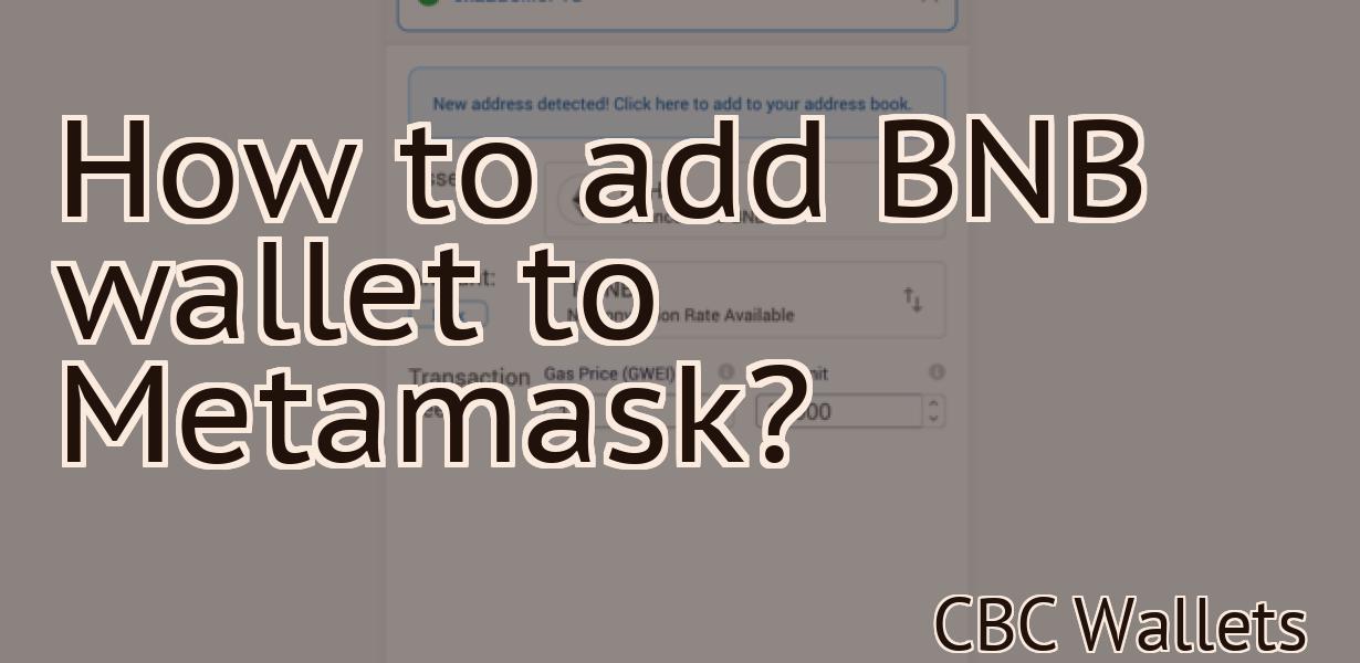 How to add BNB wallet to Metamask?