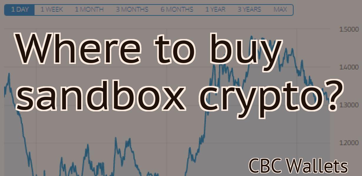 Where to buy sandbox crypto?