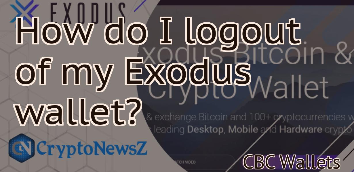 How do I logout of my Exodus wallet?