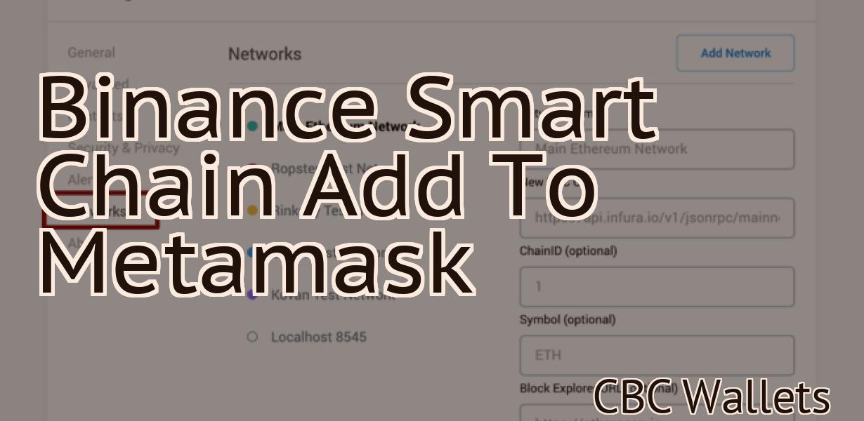 Binance Smart Chain Add To Metamask
