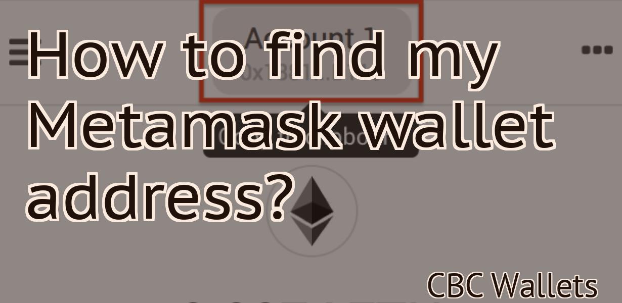 How to find my Metamask wallet address?