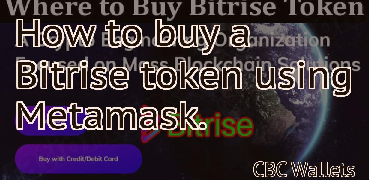How to buy a Bitrise token using Metamask.