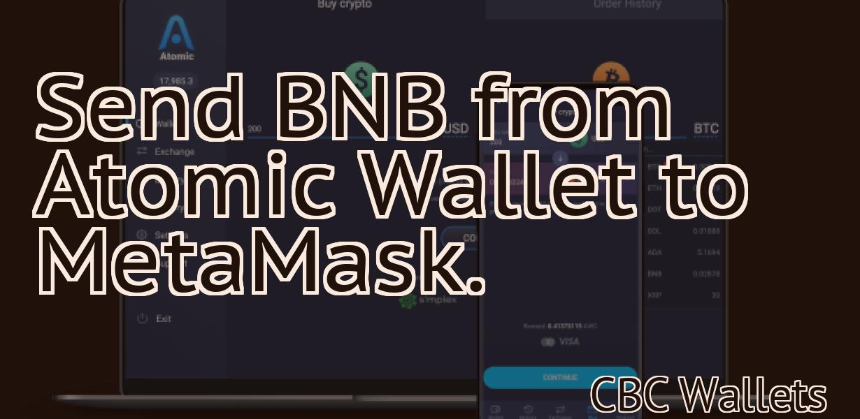 Send BNB from Atomic Wallet to MetaMask.