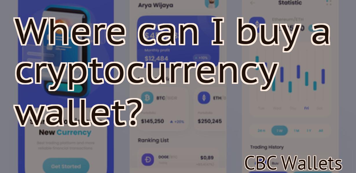 Where can I buy a cryptocurrency wallet?