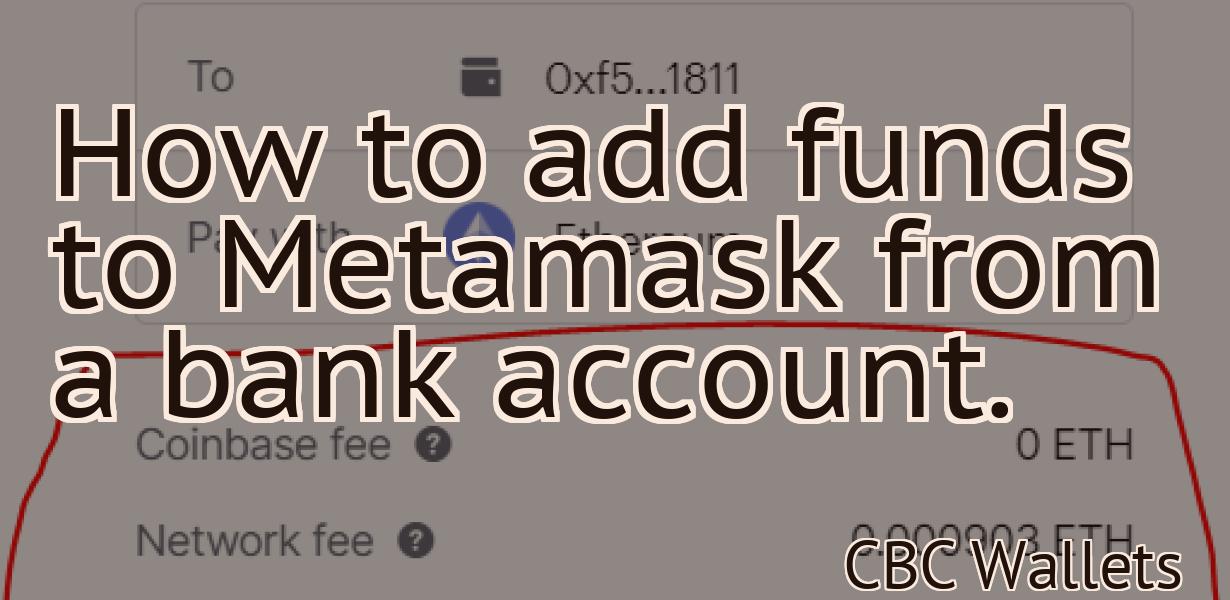 How to add funds to Metamask from a bank account.