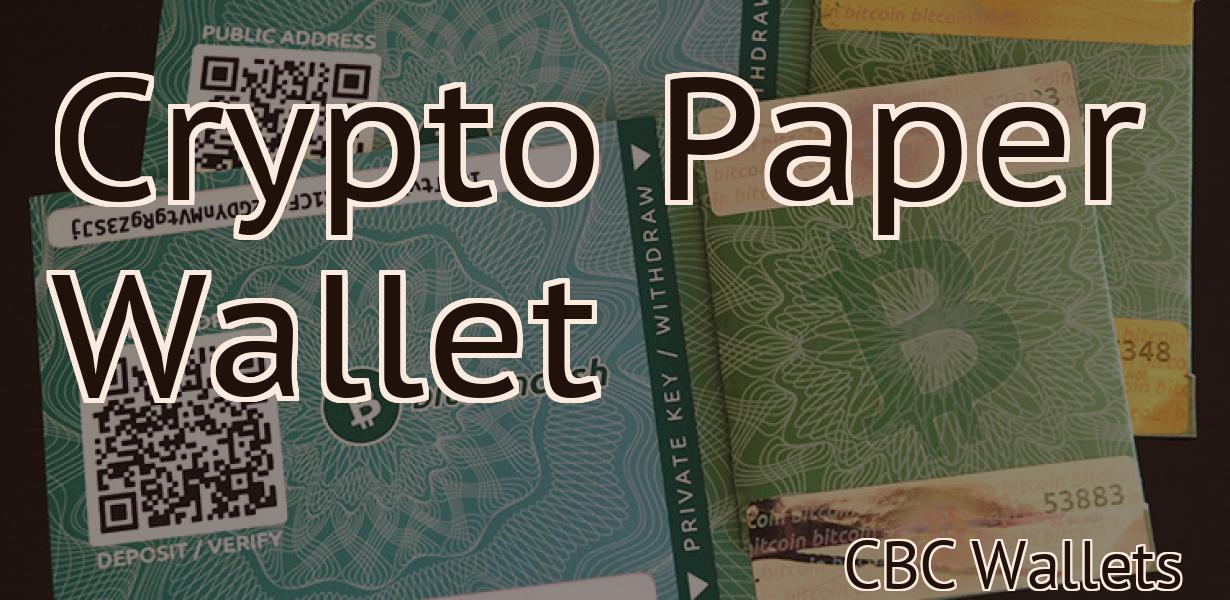 Crypto Paper Wallet