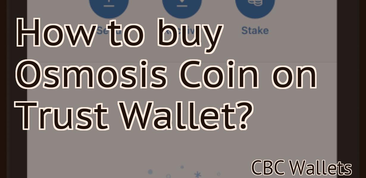How to buy Osmosis Coin on Trust Wallet?