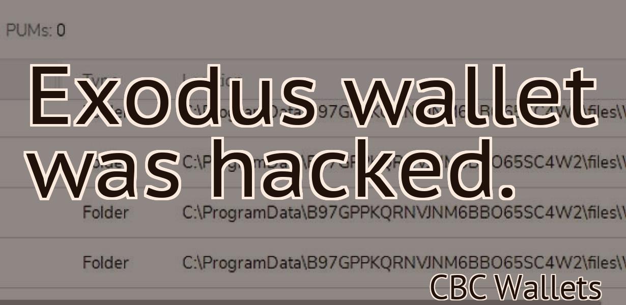 Exodus wallet was hacked.