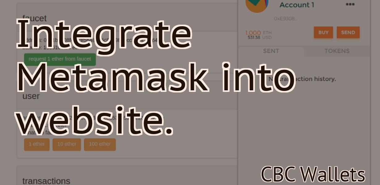 Integrate Metamask into website.