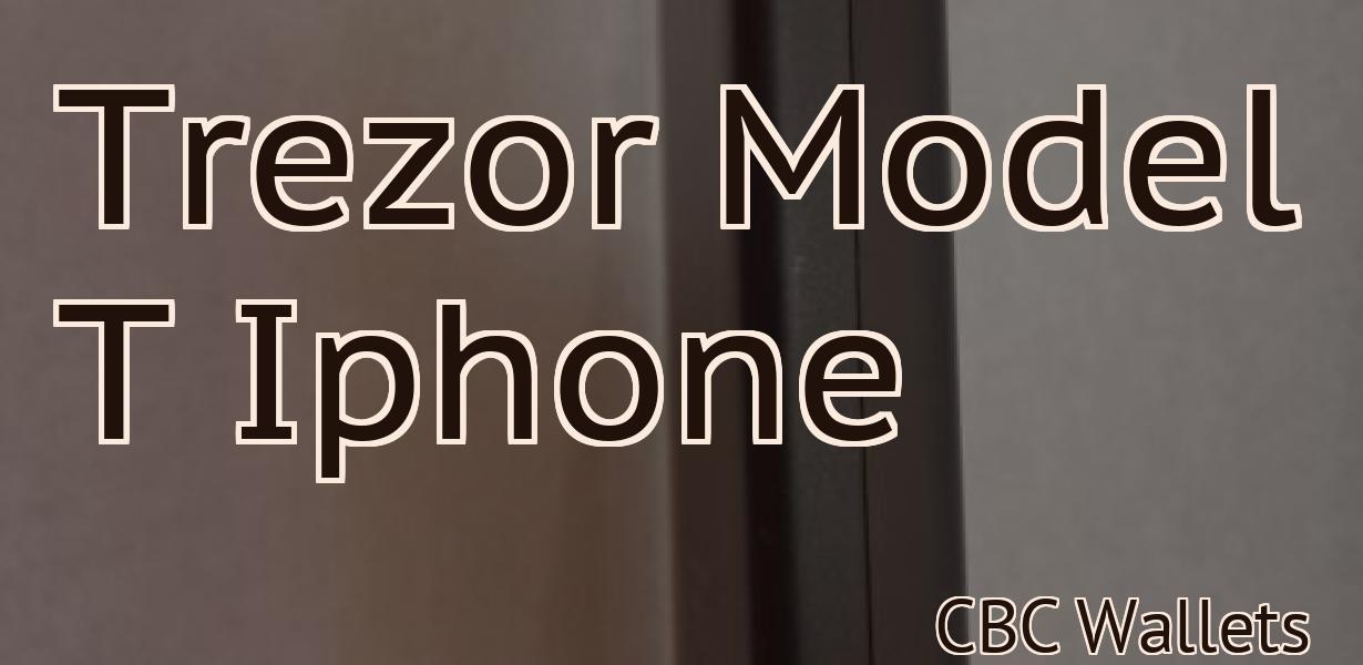 Trezor Model T Iphone