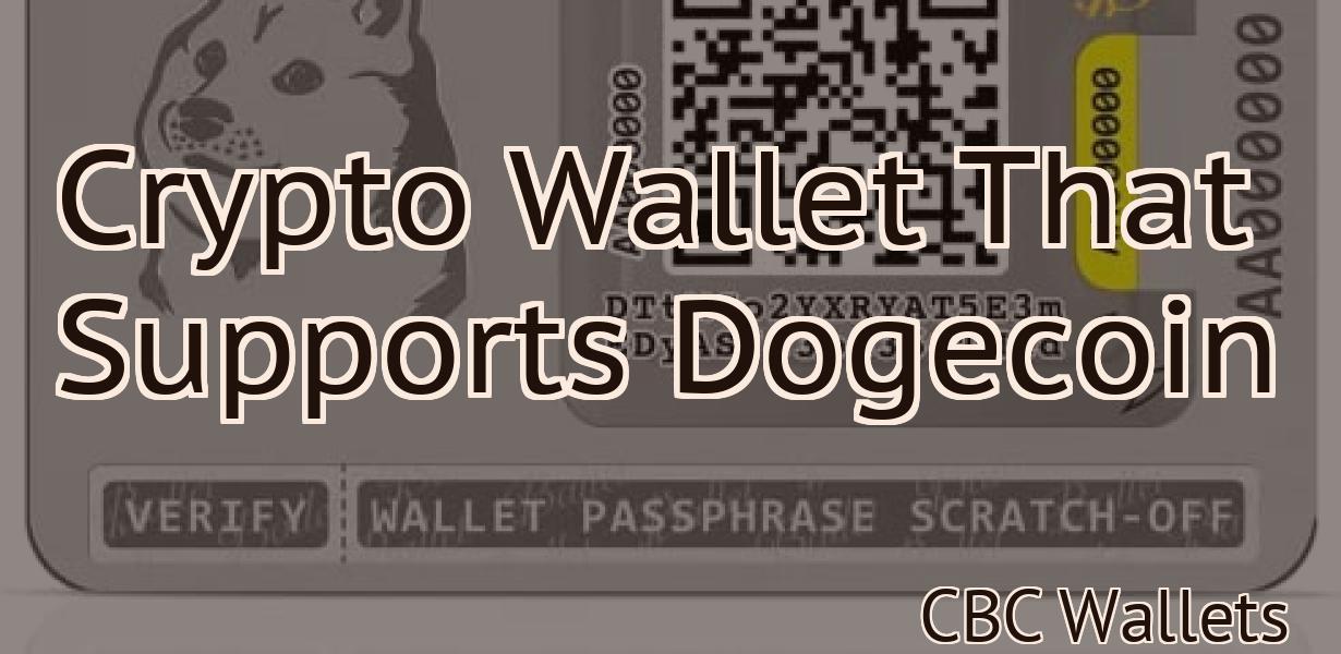 Crypto Wallet That Supports Dogecoin