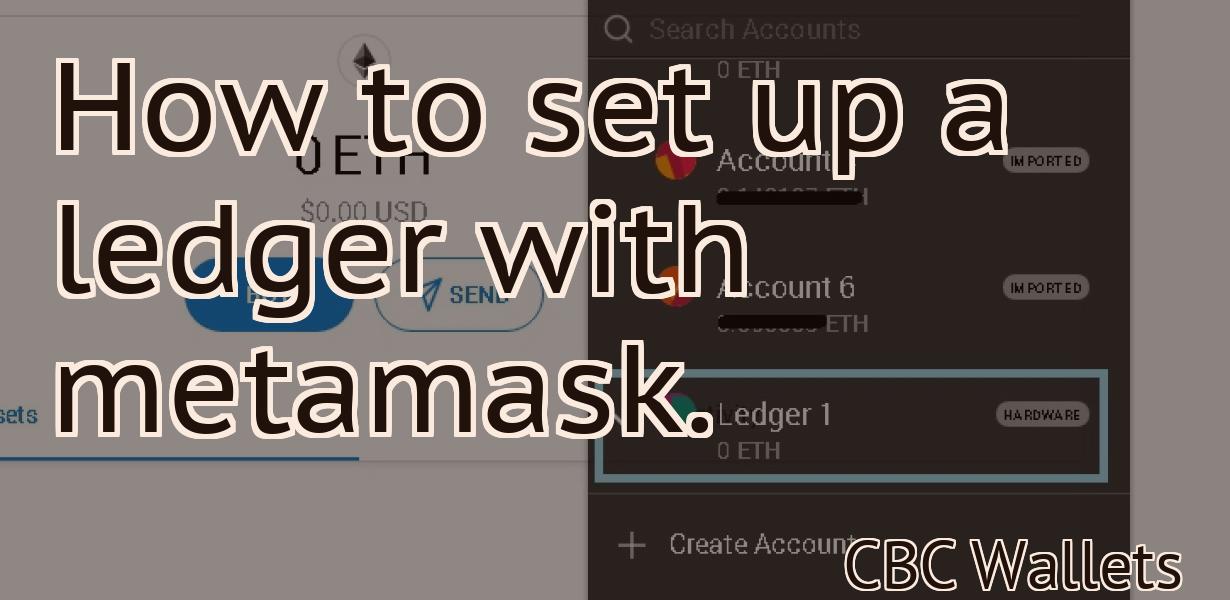How to set up a ledger with metamask.