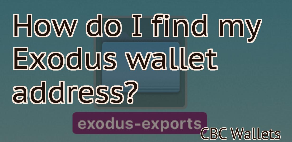 How do I find my Exodus wallet address?