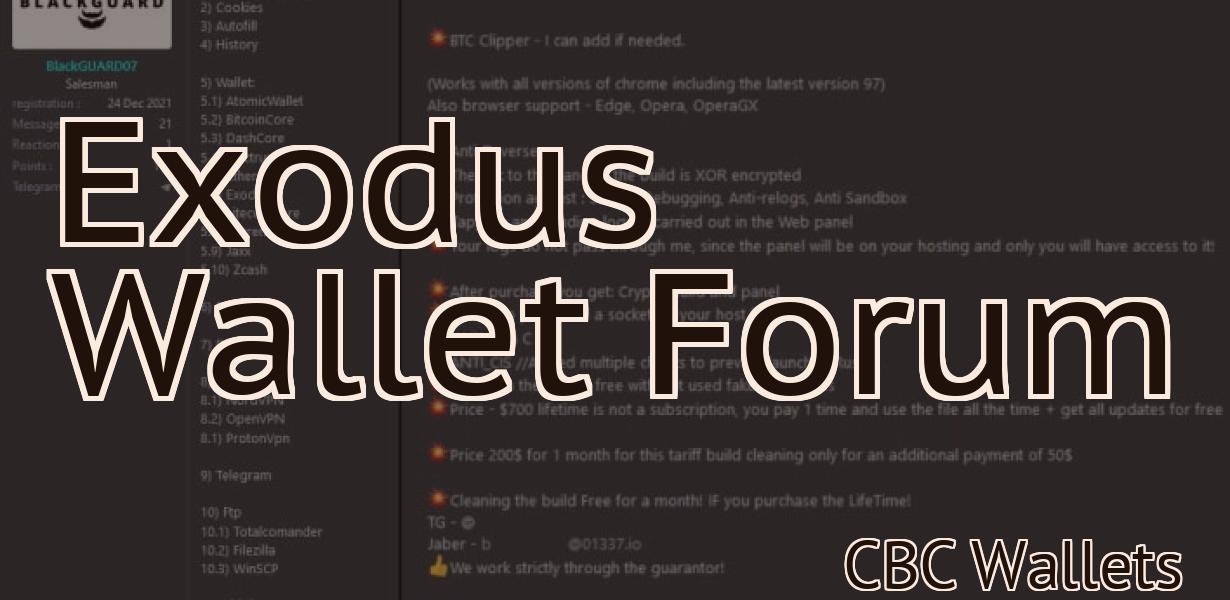 Exodus Wallet Forum
