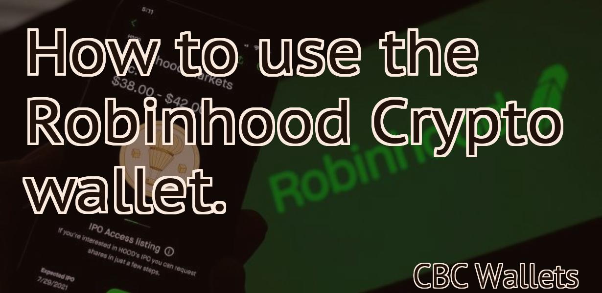 How to use the Robinhood Crypto wallet.